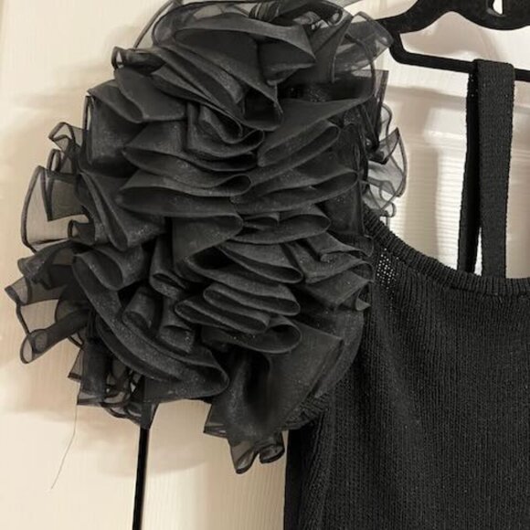 Vintage black knit St. John Party dress - Picture 2 of 4